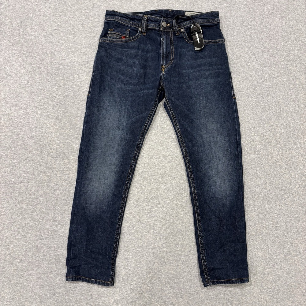 NEW Diesel Thommer Slim Skinny Jeans Size 28x32 (Fits 30x25) Blue Dark Wash NWT